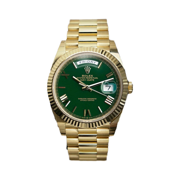 ROLEX DAYDATE 228238 GRÜN 2024 NEU FULLSET