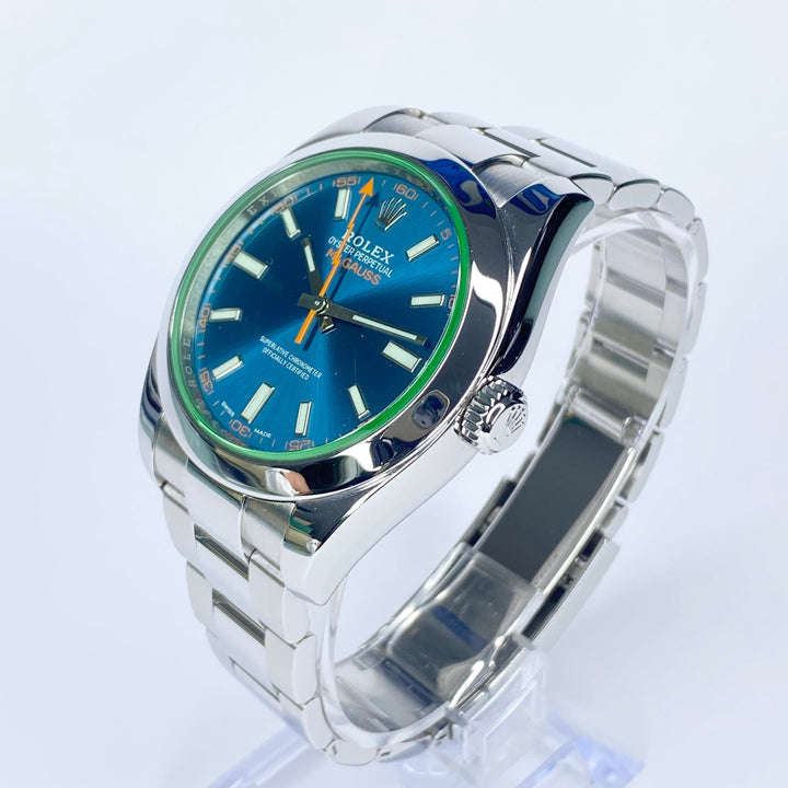 ROLEX MILGAUSS Z-BLUE 116400GV 2017 LC100 FULLSET