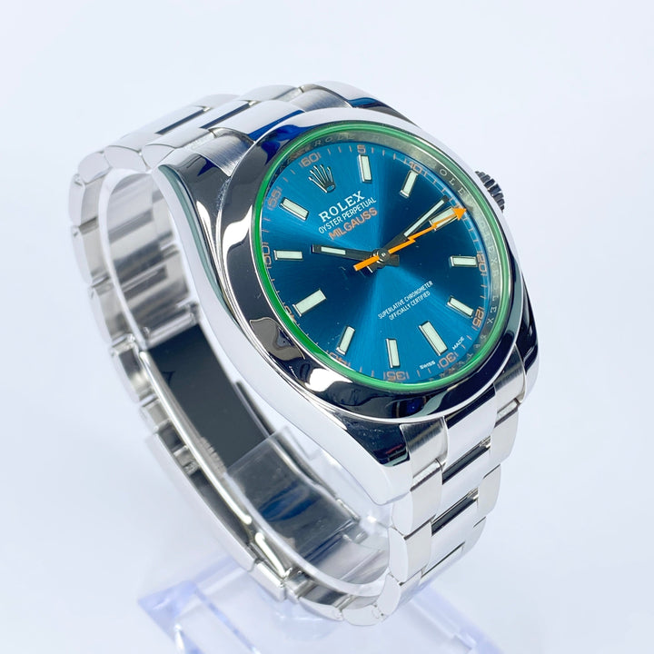 ROLEX MILGAUSS Z-BLUE 116400GV 2017 LC100 FULLSET