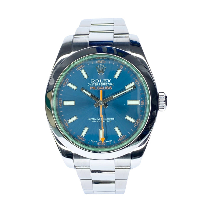 ROLEX MILGAUSS Z-BLUE 116400GV 2017 LC100 FULLSET