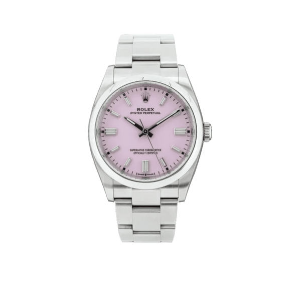 ROLEX OYSTER PERPETUAL 36 126000 CANDY PINK 12/2023 NEU FULLSET