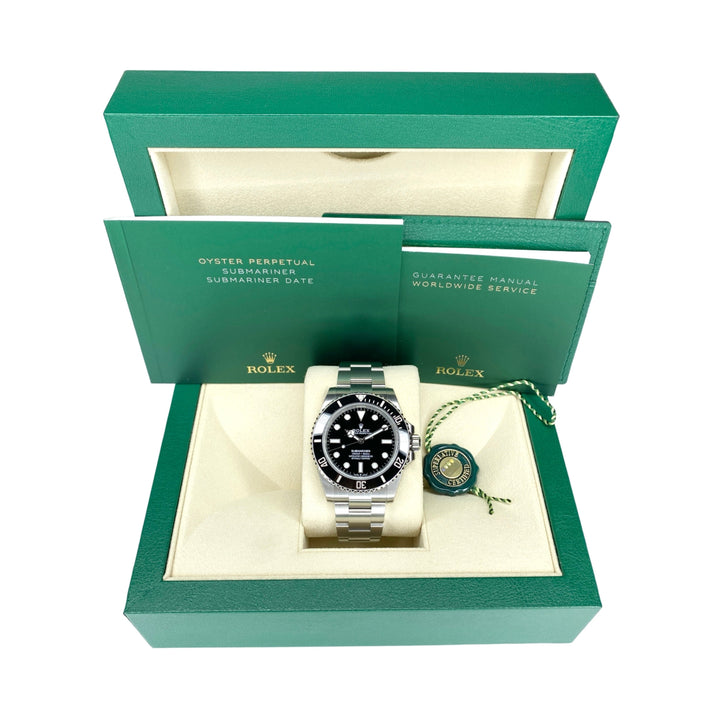 ROLEX SUBMARINER NO DATE 124060 04/2024 NEU FULLSET STICKERS